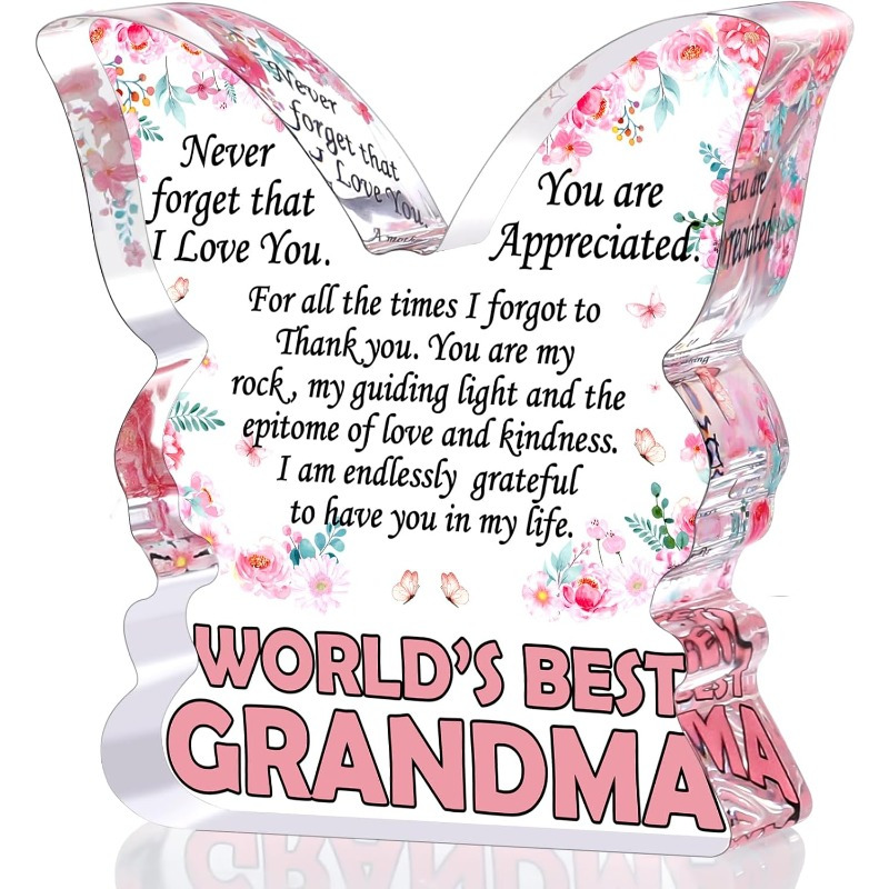 Heartfelt Butterfly Grandma Plaque Perfect Gift From Granddaughter For Christmas & Mother's Day Heartfelt Butterfly Grandma Plaque Perfect Gift From Granddaughter For Christmas & Mother's Day