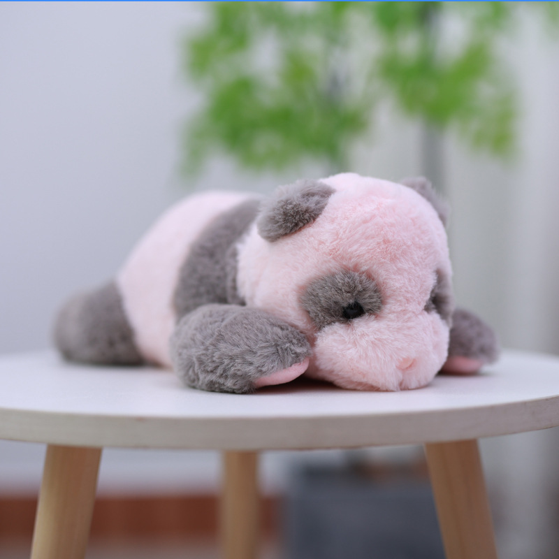 Pink Baby Panda Doll, Cute Panda Cub Crafts Animal Cushion, Pink Tender Panda Cushion, Stuffed Cushion Gift 30cm