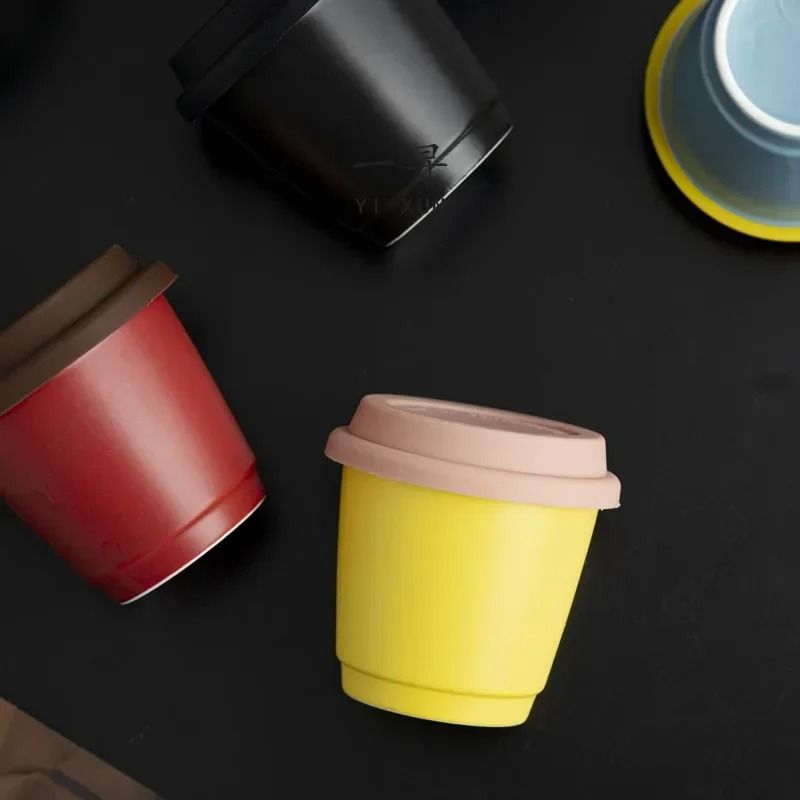 Small Niche Design Creative Ceramic Mug beige