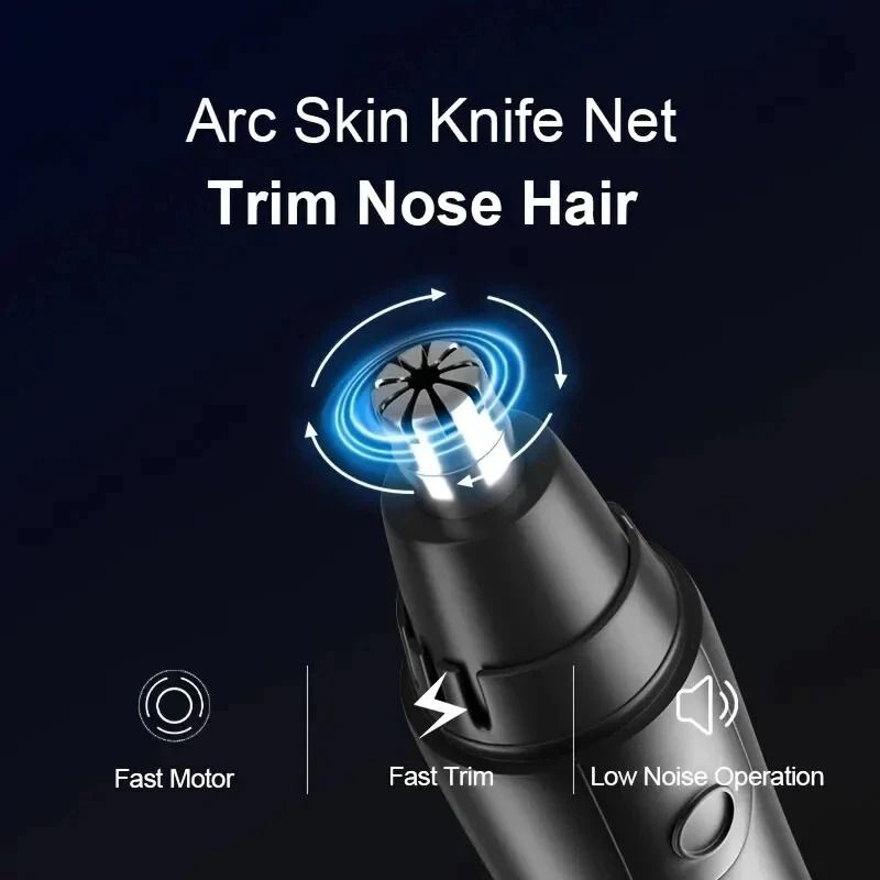 Professional 4 In 1 Precision Nose And Ear Hair Trimmer black