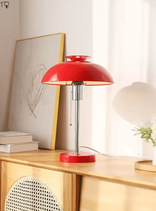 LED Dimmable Mushroom Table Lamp Antique Style Decorative Night Light For Bedroom And Study white warm Light 3000k