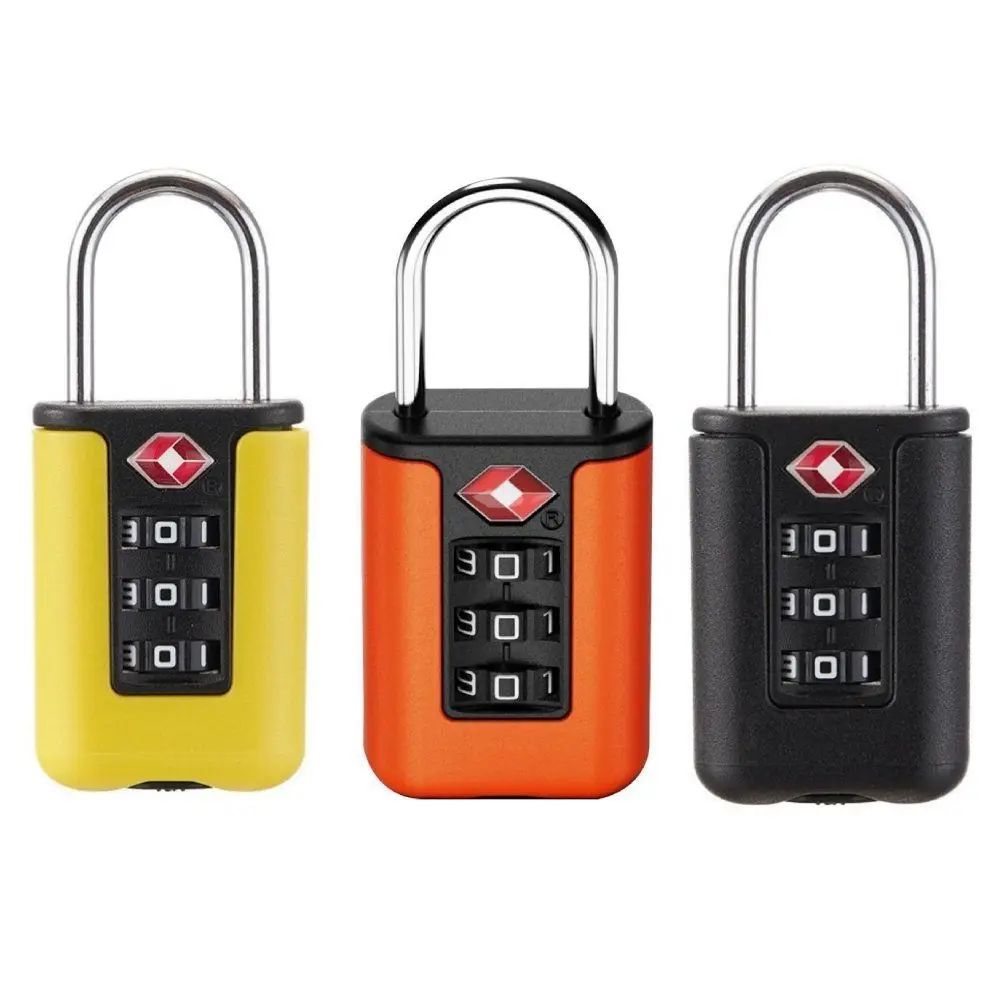 TSA Approved 3 Digit Combination Luggage Lock | Travel Suitcase Password Padlock For Bags, Locker, Cabinet, Anti Theft a Green