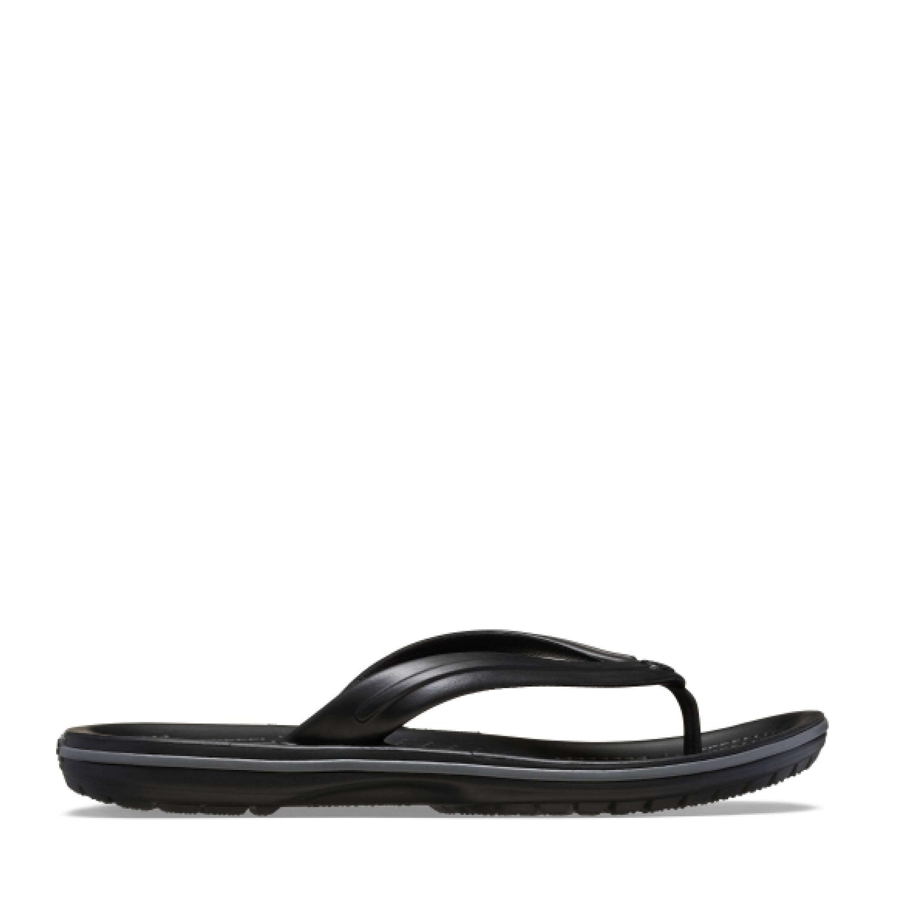 Herren Crocs Crocbrand Flip Flop in Schwarz Grau