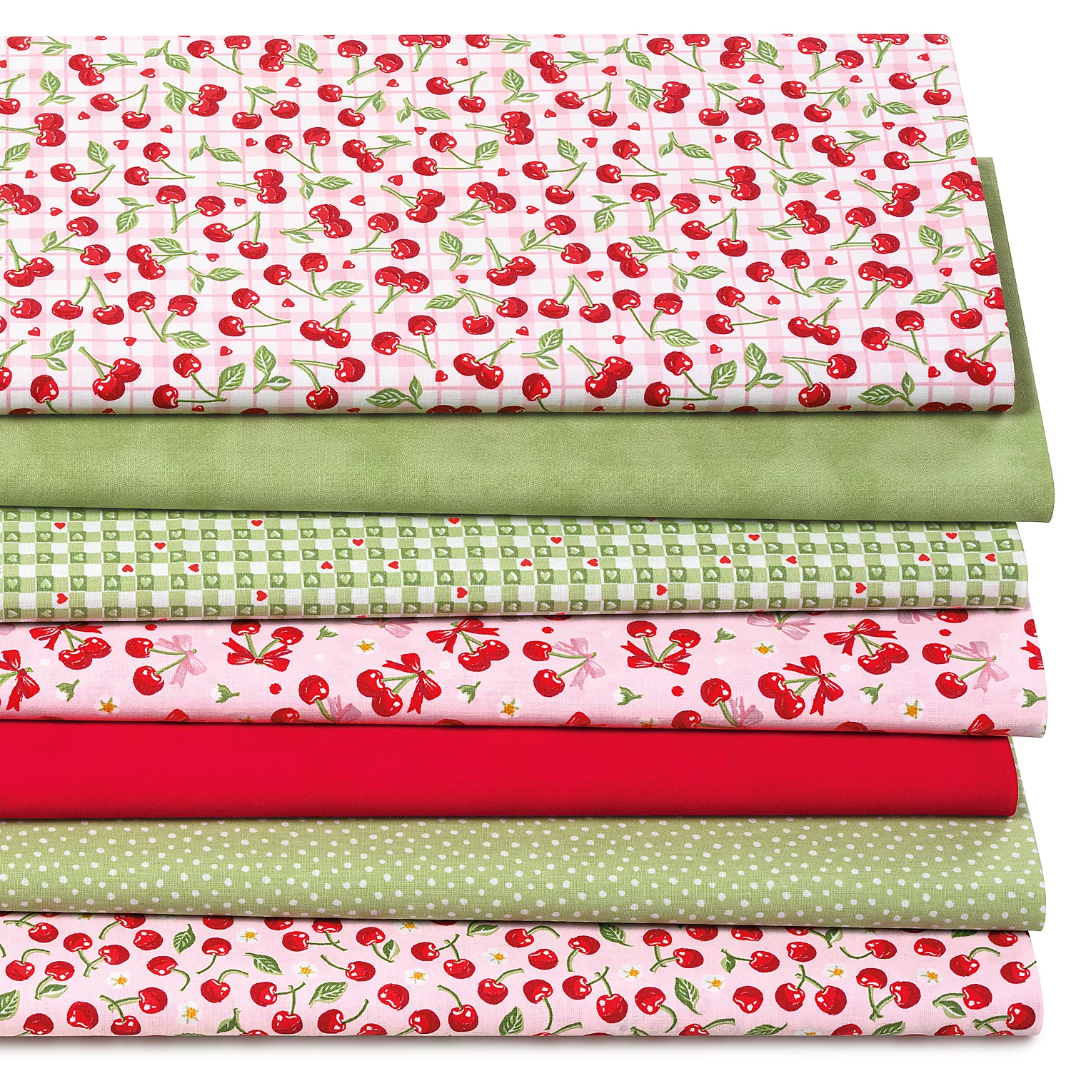 Patchwork- und Quiltpaket Kirschenzeit, rosa-color