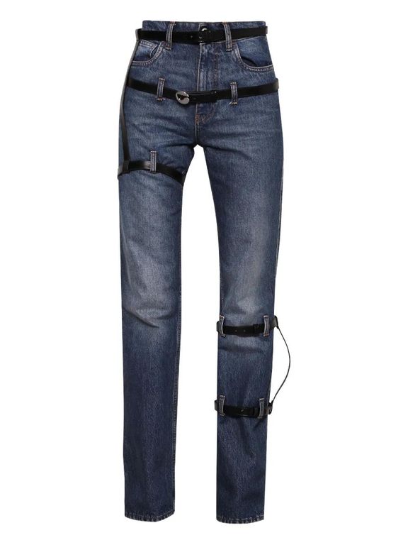 Multi-Belt Five-Pocket Jeans - Blue - Coperni Jeans