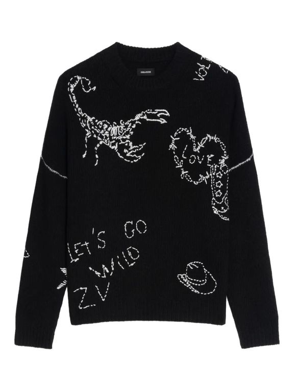 Baba Merino Sweater - Black - Zadig & Voltaire Knitwear