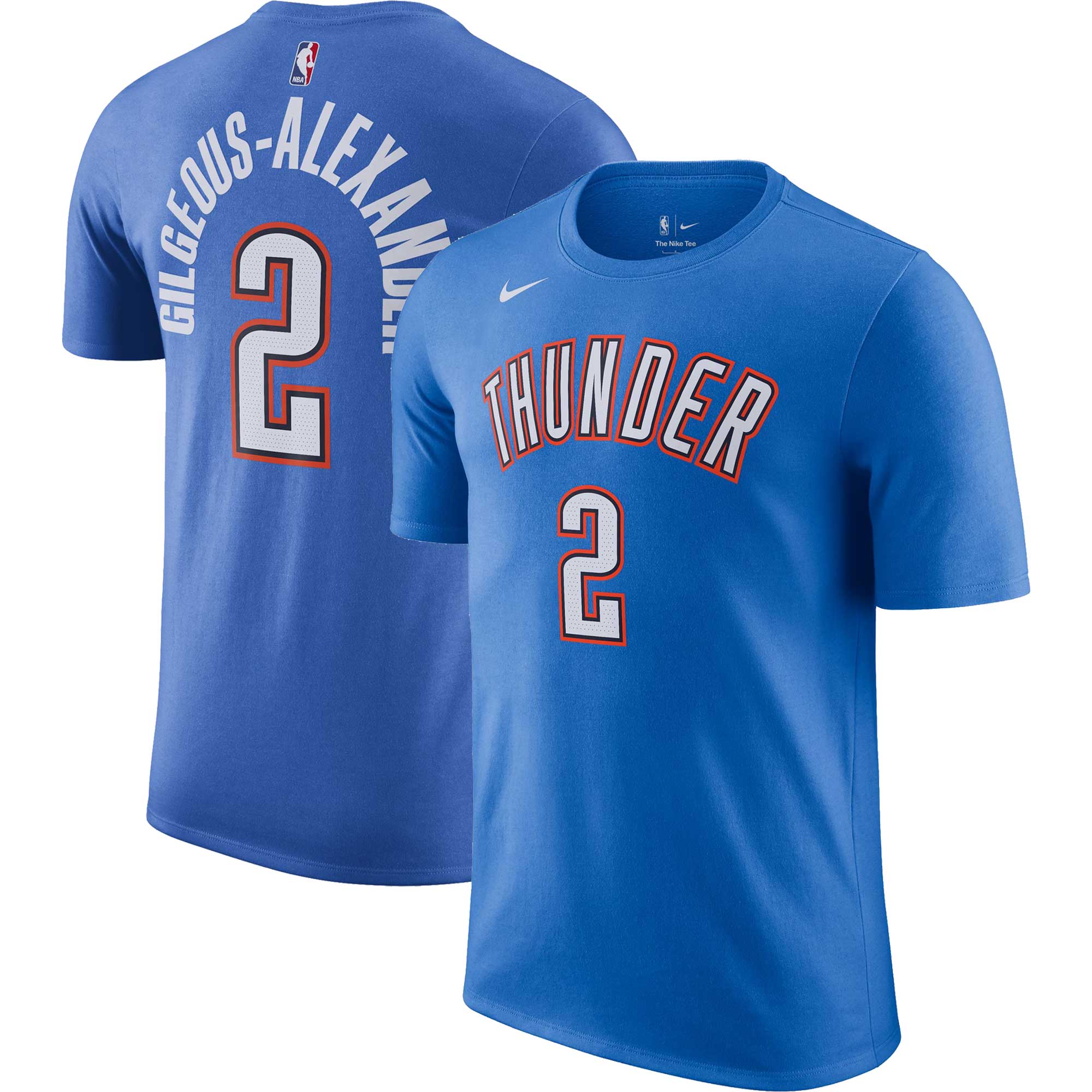 Oklahoma City Thunder Nike Icon Name & Number T-Shirt – Gilgeous-Alexander – Herren Image