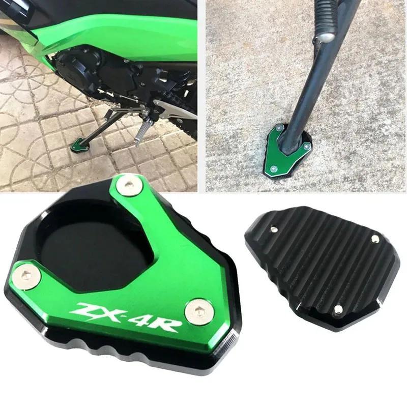 Cavalletto per moto cavalletto laterale supporto per estensione piastra di supporto ingrandisci misura per ZX-4R ZX-4RR ZX4R ZX4RR ZX 4R 4RR 2023 2024