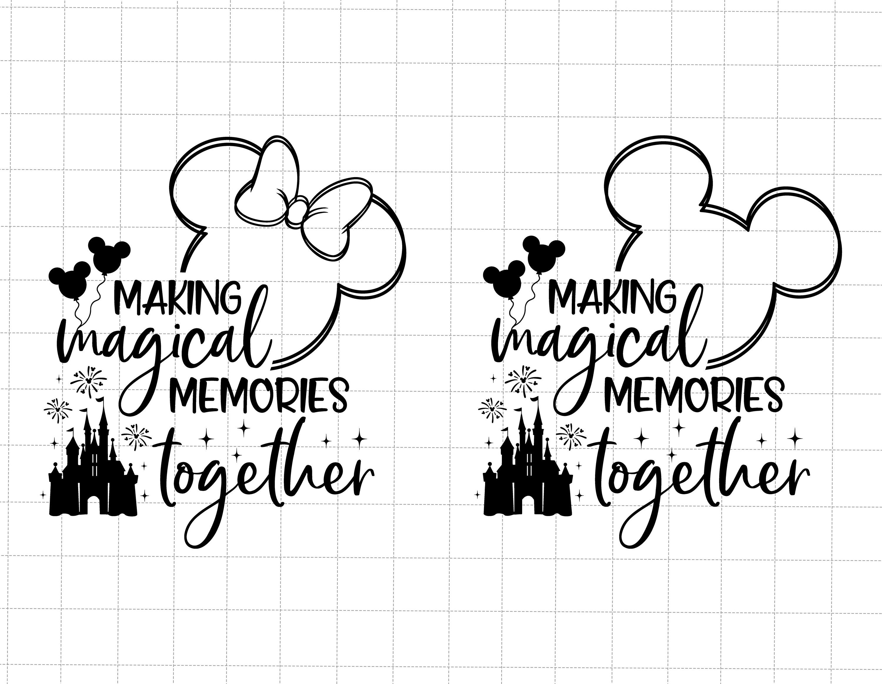 Pacchetto per creare ricordi magici insieme SVG, Vacanza in famiglia, Viaggio in famiglia 2026 SVG, Modalità vacanza SVG, Regno magico SVG, Il giorno