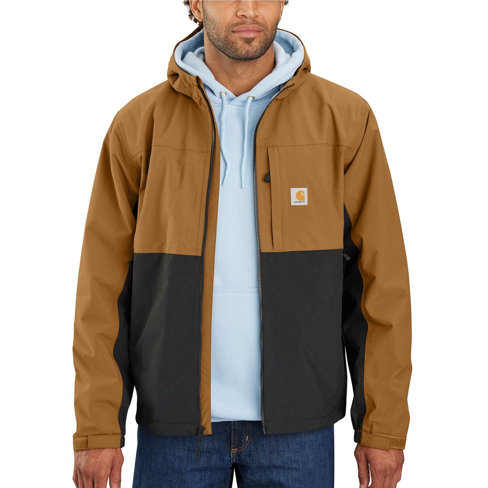 Carhartt Men's Monterey Jacket (Size L) Carhartt Brown/Black, Nylon