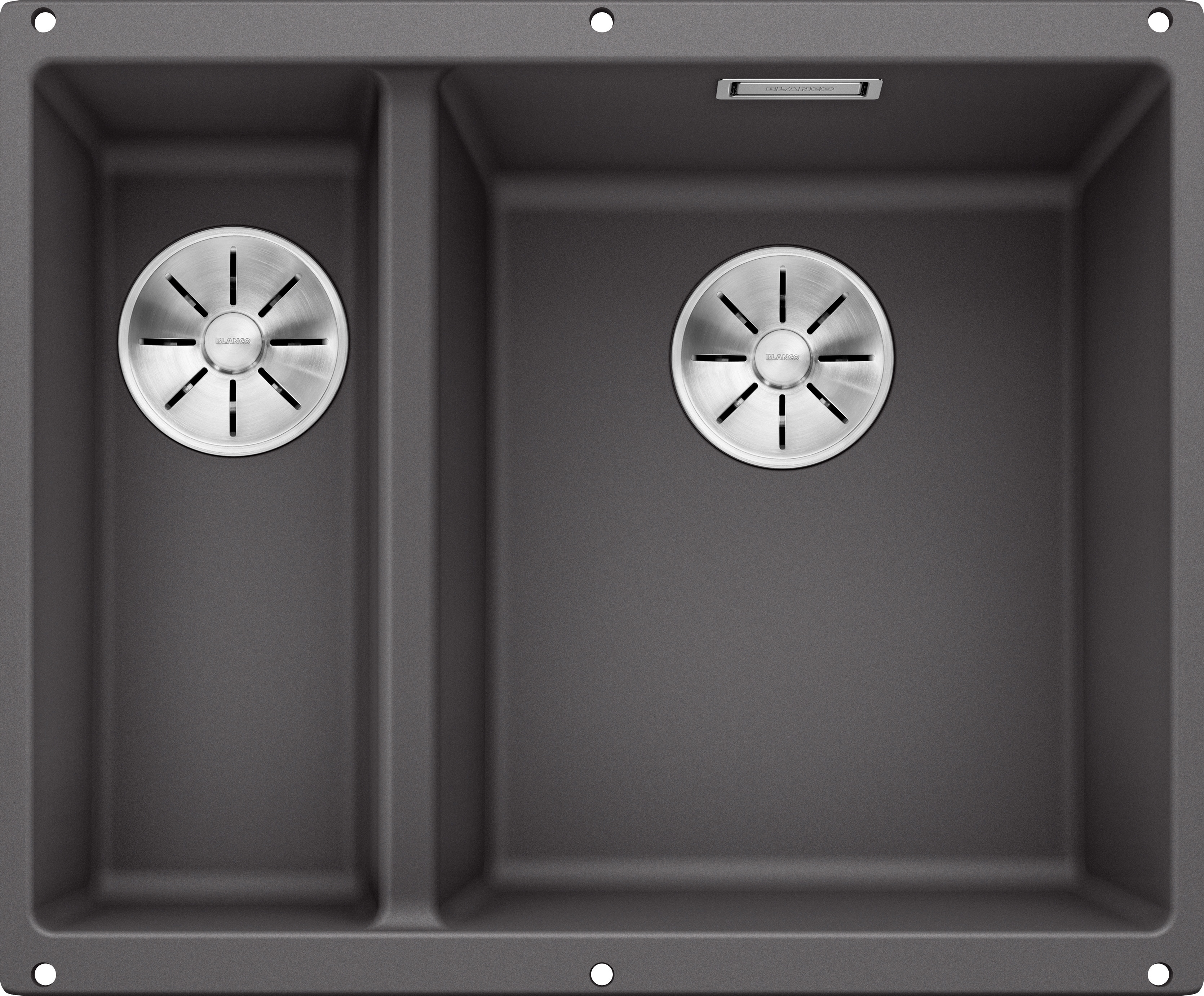 Granitspüle BLANCO "SUBLINE 340/160-U", schiefergrau, B:55,5cm H:19cm, Verbundwerkstoff, Küchenspülen