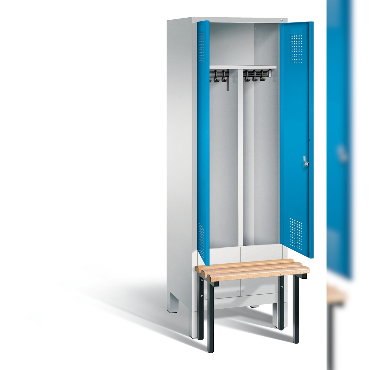 C+P Schwarz-Weiss-Spind Evolo, H1850xB610xT815mm Image