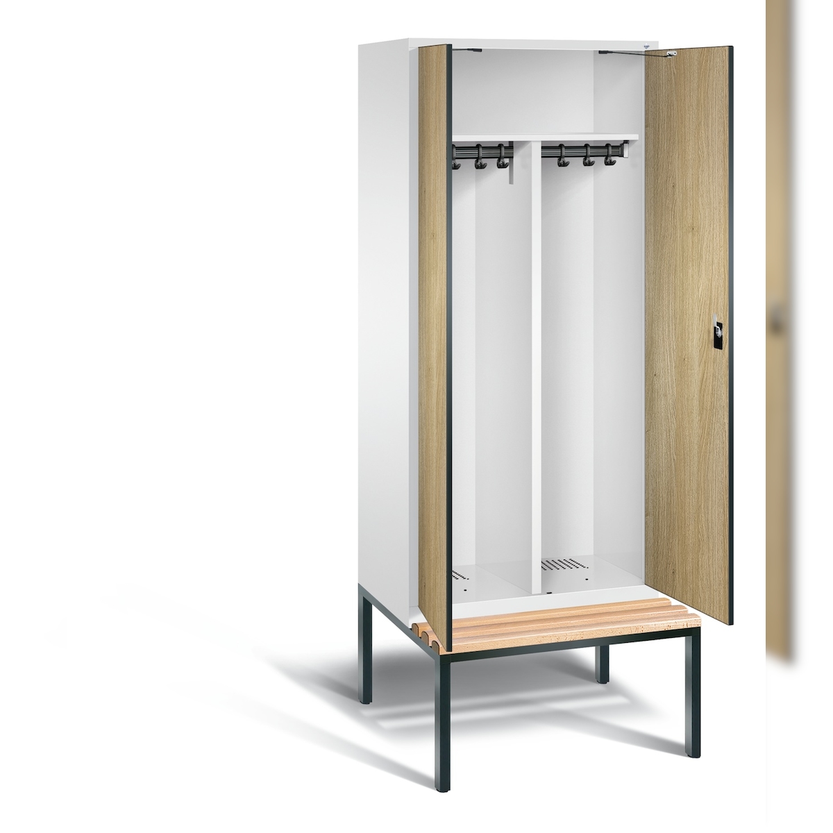 C+P Schwarz-Weiss-Spind Evolo, H2090xB810xT815mm Image