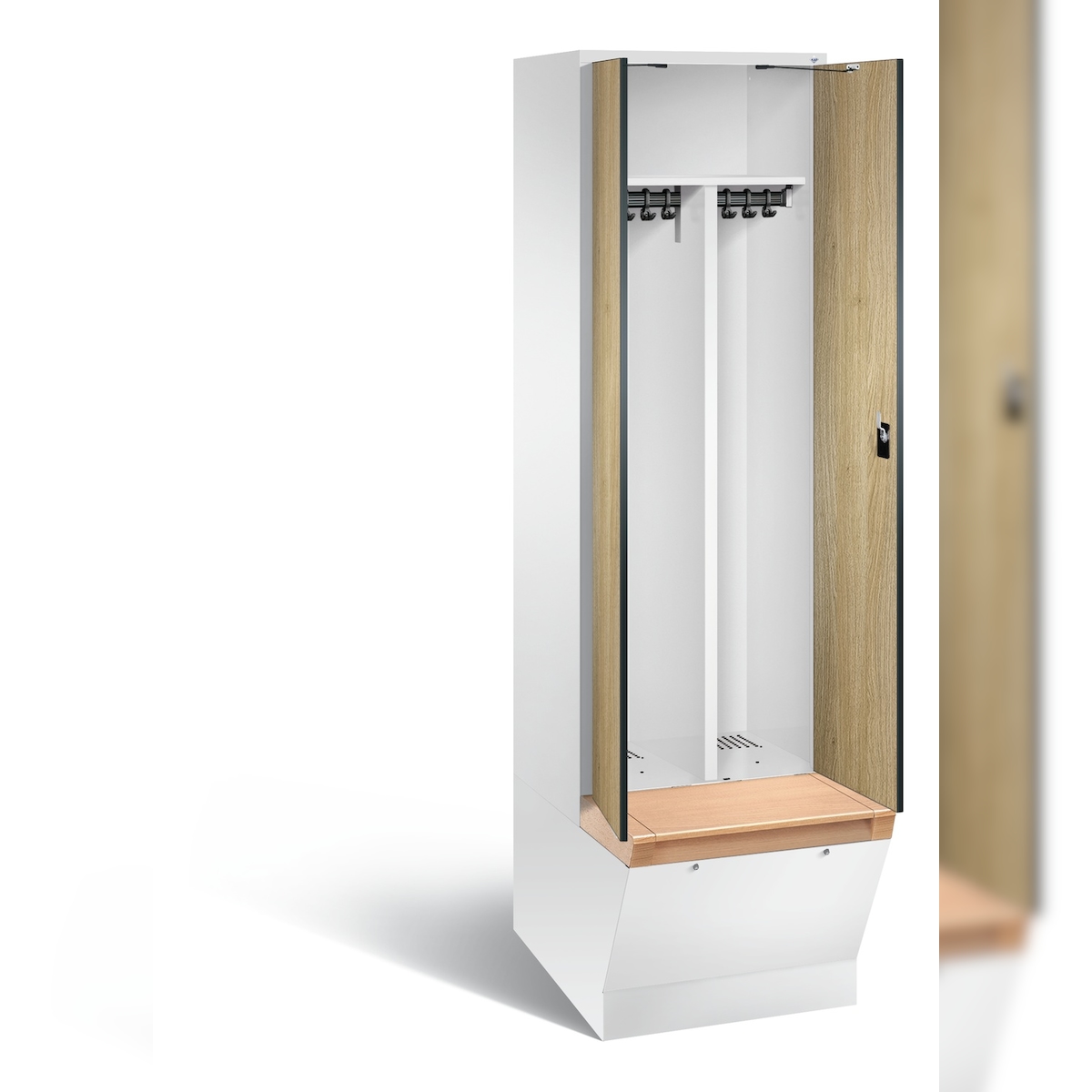 C+P Schwarz-Weiss-Spind Evolo, H2090xB610xT815mm Image