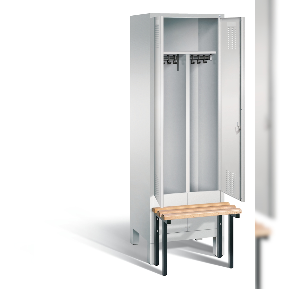 C+P Schwarz-Weiss-Spind Evolo, H1850xB610xT815mm Image