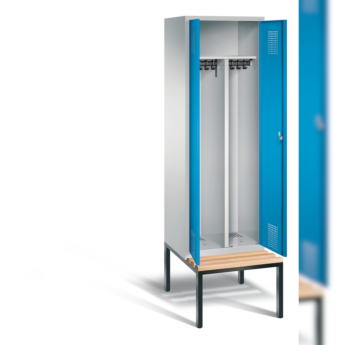 C+P Schwarz-Weiss-Spind Evolo, H2090xB610xT815mm Image