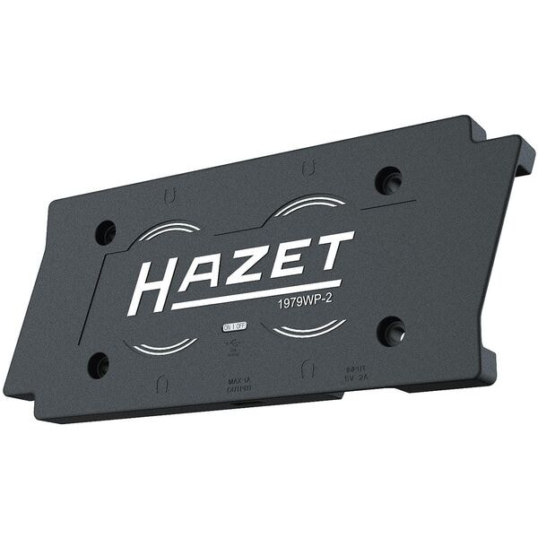 HAZET Induktive Ladestation Wireless Charging Pad Dual LED-Lampen schwarz, 24.31x9.97 cm