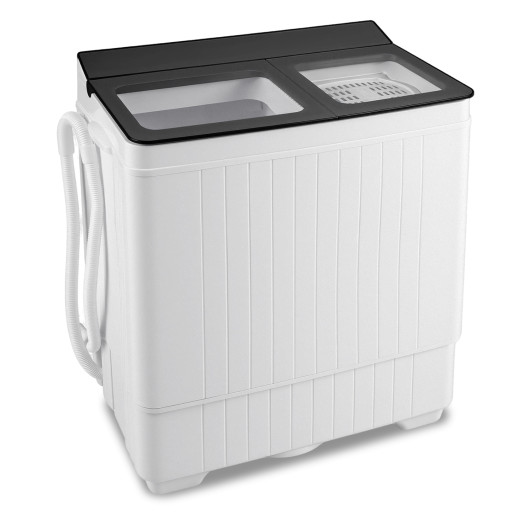 Costway Portable Washing Machine with 18 LBS Washer and 8 LBS Spinner Combo-Gray