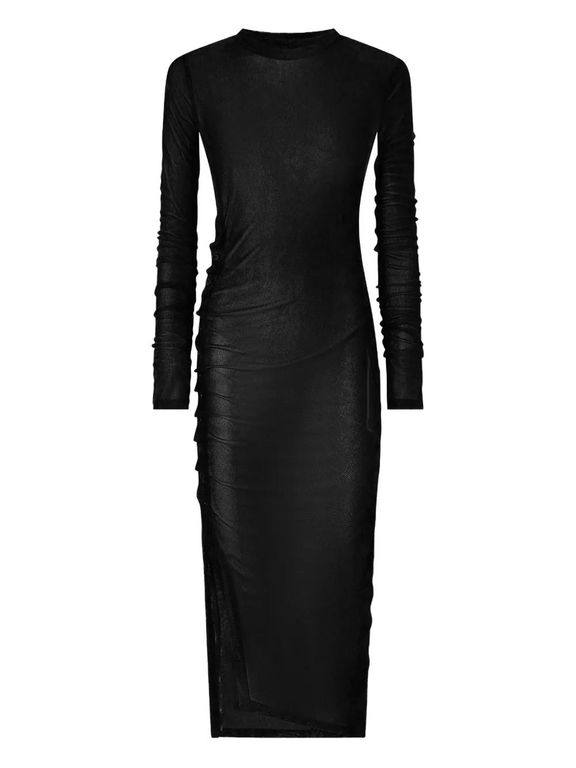 Long-Sleeve Midi Dress - Black - Pinko Dresses