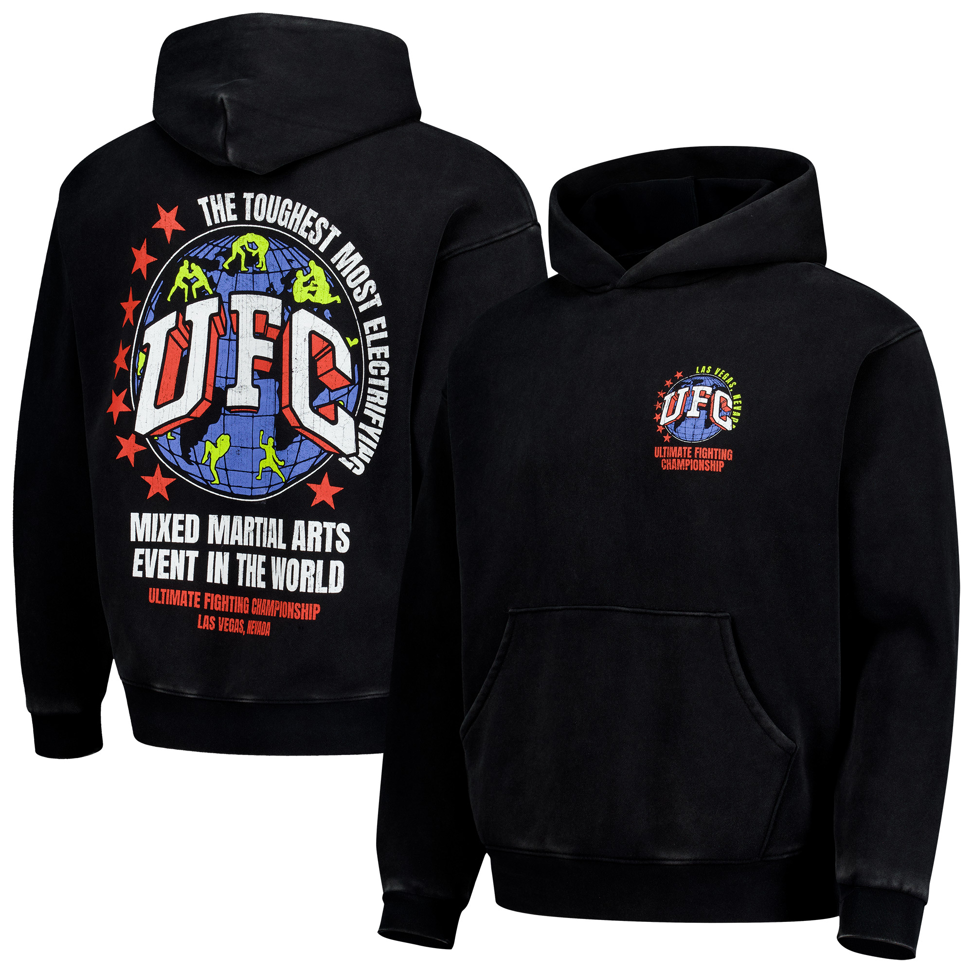 Schwarzer UFC Mixed Martial Arts Hoodie für Herren Image