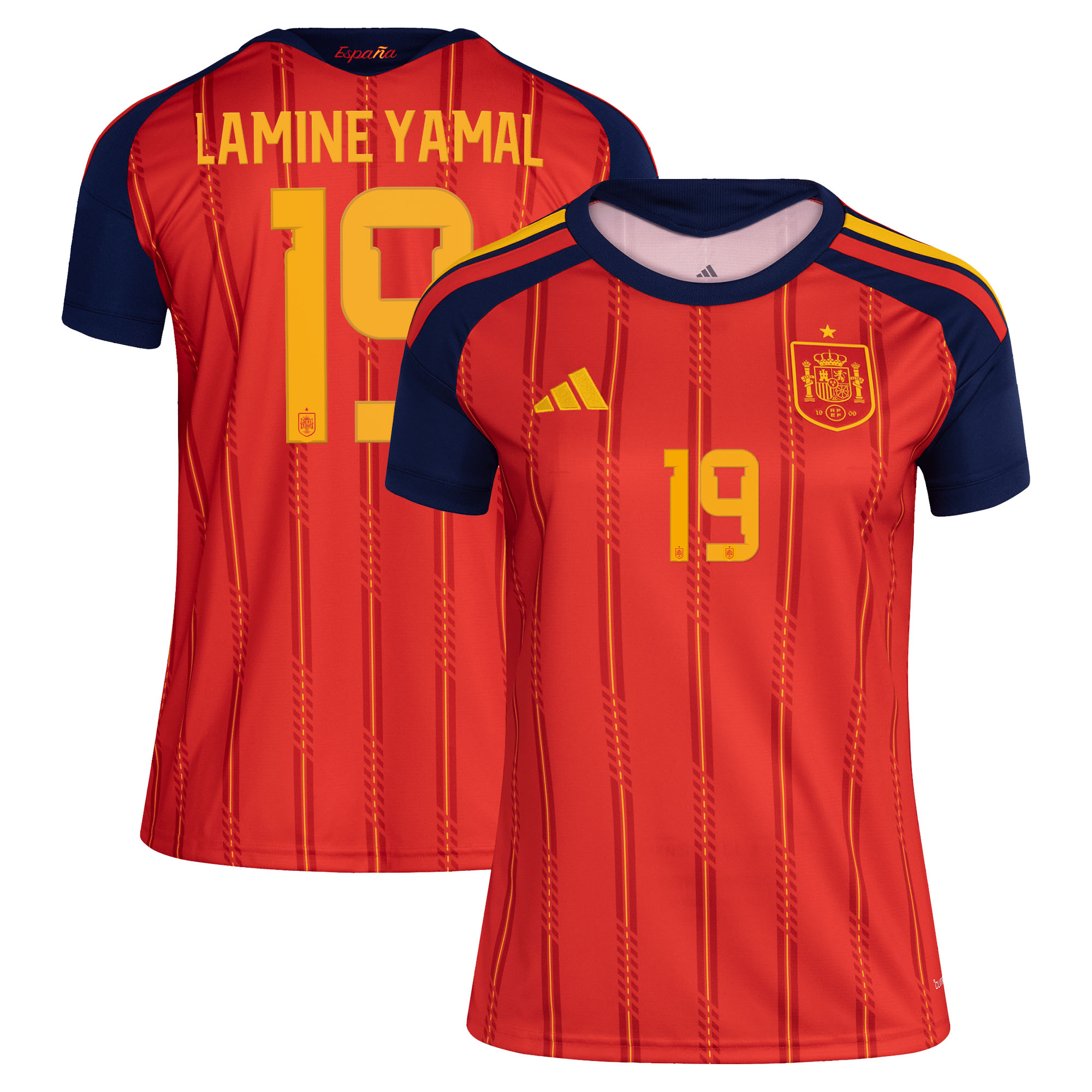 Spanien adidas Heimtrikot 2026 - Damen mit Aufdruck Lamine Yamal 19 Image