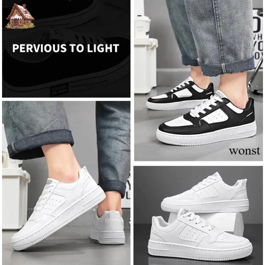 Winter Neue Belüftungsplatte Schuhe Herren Modische All-Matching Plattform Weiße Schuhe Sport Casual Borad Schuhe Modische Schuhe