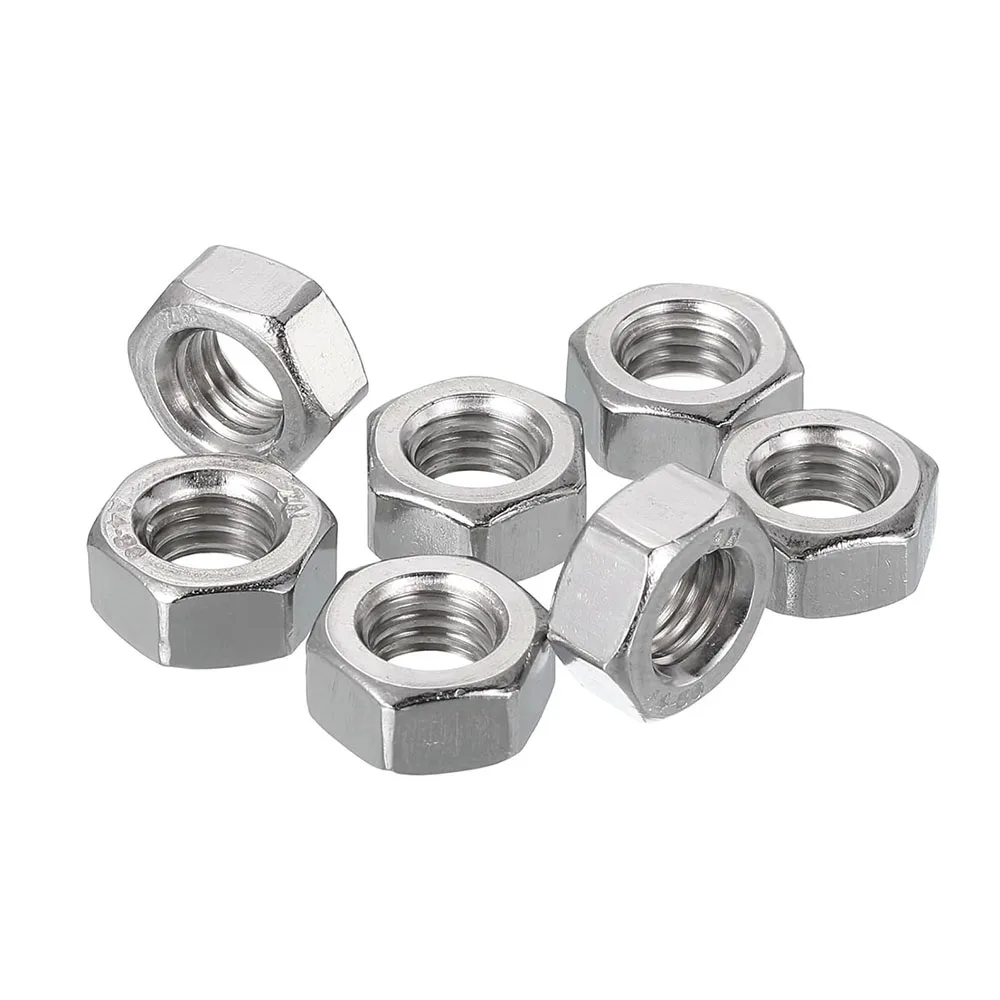 Metrische Sechskantmuttern A4-80 Grobgewinde Sechskantmutter 316 Edelstahl Standardmuttern für Schraubenbolzen DIN934 M3 M4 M5 M6 M8 M10 M12 Image