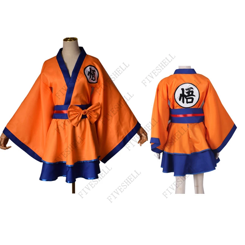 Halloween japanische Anime Kostüm Frauen Männer Kind Charakter z Sohn Goku weibliche Lolita Kimono Kleid Anime Cosplay Kostüm Halloween Image