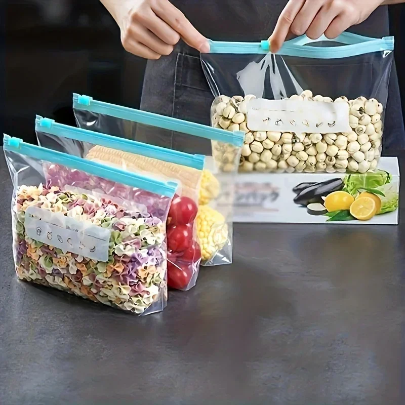 Sacs de conservation scellés 45 pièces, sacs de conservation des aliments à fermeture éclair, sacs de conservation des aliments auto-scellants, sacs à fermeture éclair, sac de stockage des aliments