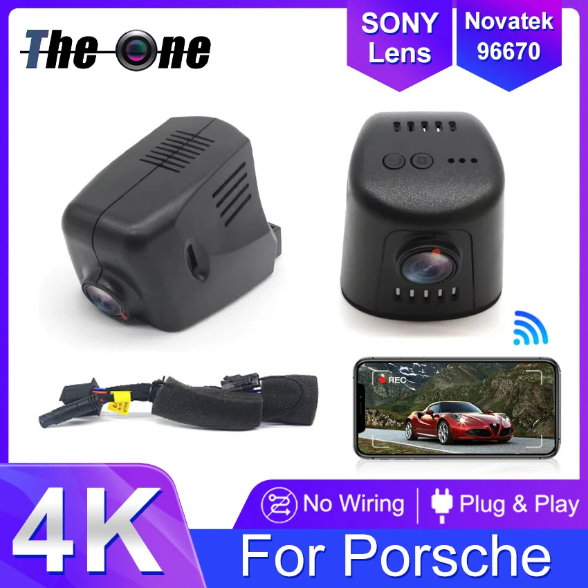 Neu! Plug and Play Wifi Auto DVR Video Recorder Dash Cam Kamera für Porsche Cayenne/Macan/911/Taycan/Panamera/718 Boxster & Cayman Image