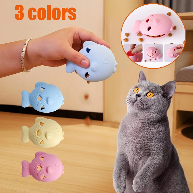  Katzenfutter Spielzeug Ball Interaktive Katzenfutter Feeder Leck Kätzchen Zähne Reinigung Katze Kauspielzeug Lebensmittel Lagerung Spielzeug Heimtierbedarf Image