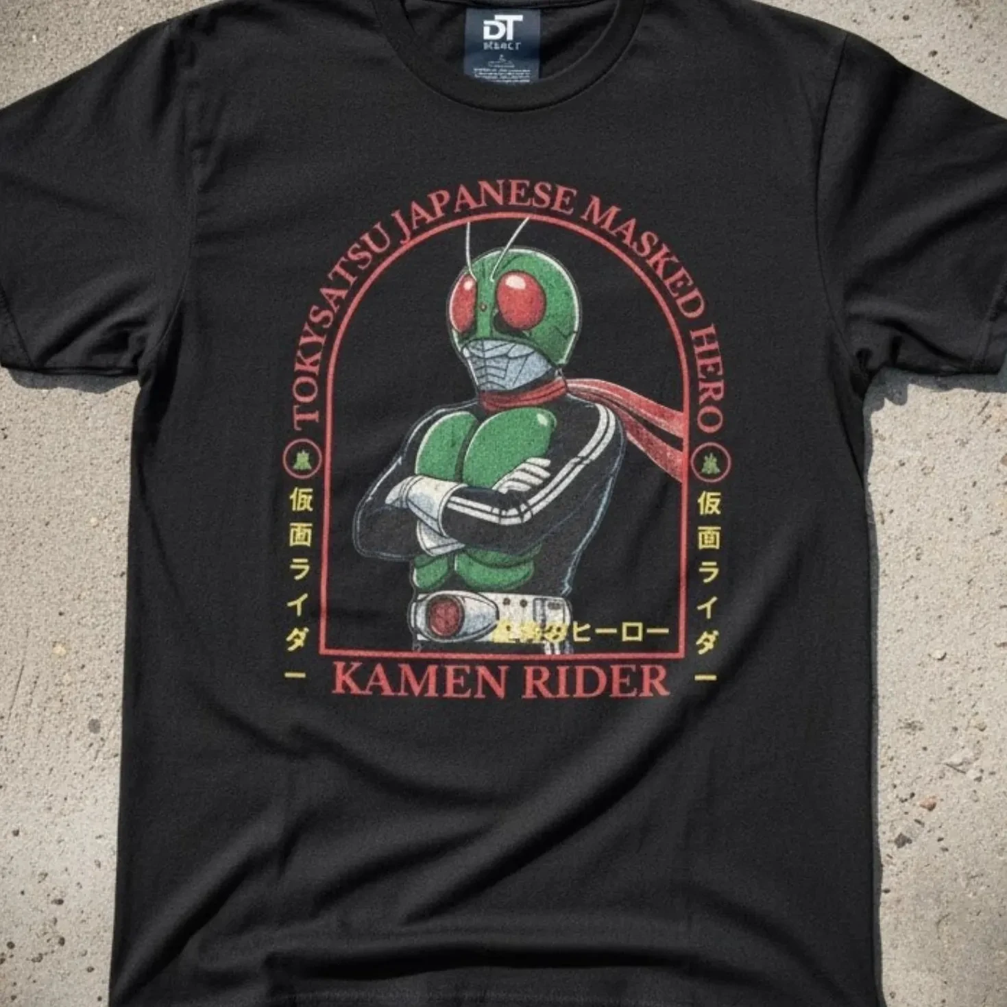 Kamen Rider Vintage Unisex T-Shirt Sommer Y2K Street Style Japanisches Spezialfoto Masked Hero Kurzarm Herren- und Damenoberteil