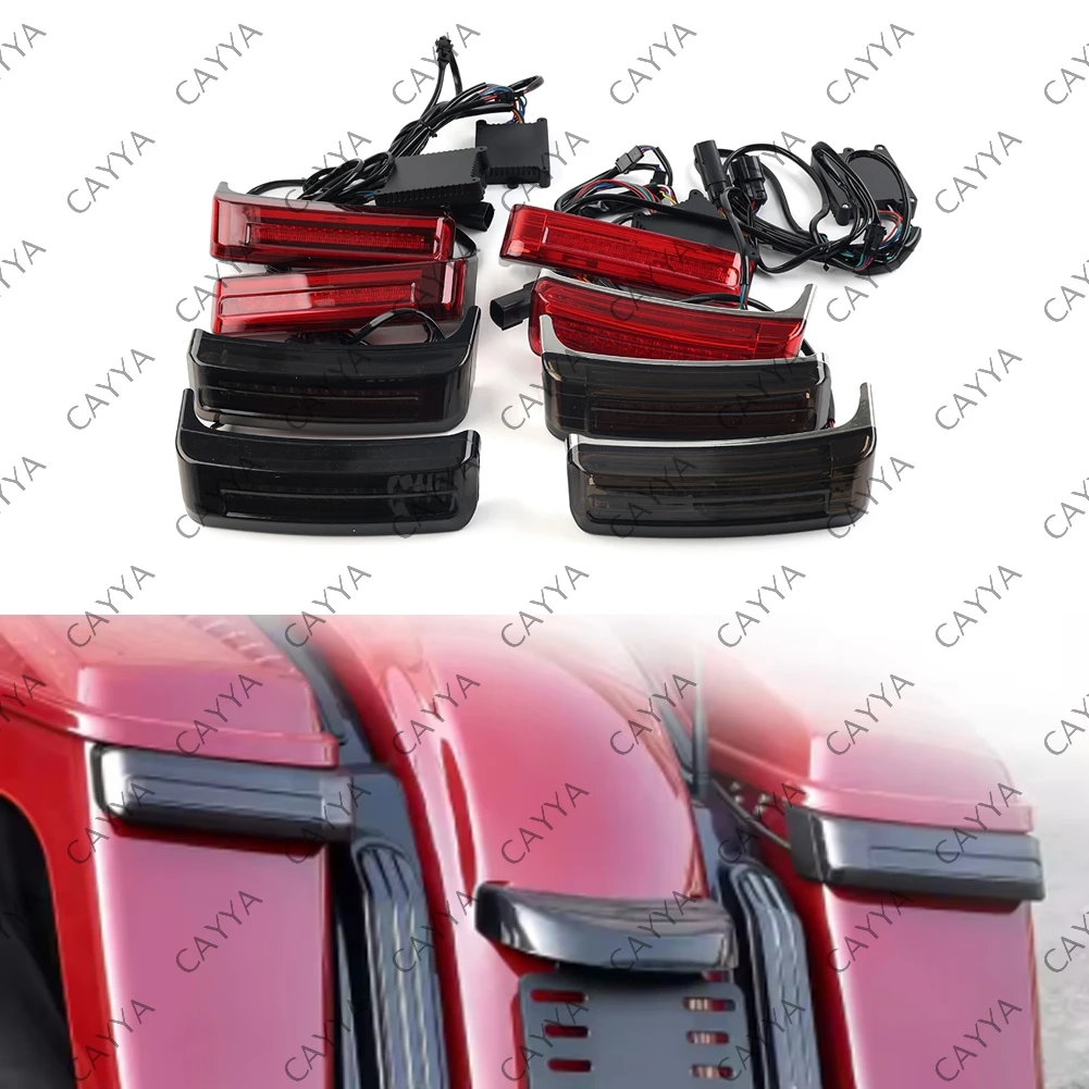 Motorrad Satteltasche Run Bremse LED Blinker Anzeige Für Harley Davidson Touring CVO Electra Road Glide 2014-2023 Image