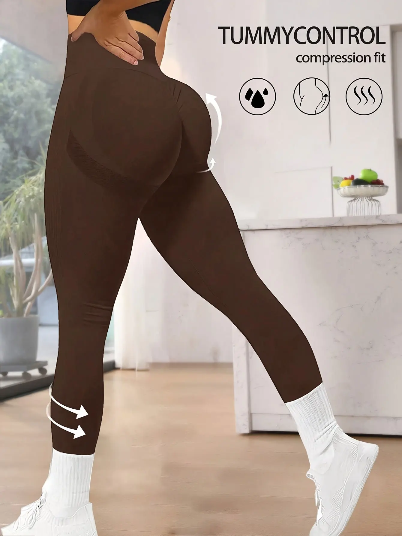 CZGUKE Pantaloni da yoga a vita alta da donna senza cuciture pantaloni sportivi attillati per il sollevamento dell'anca sexy fitness yoga push up pantaloni sportivi attillati