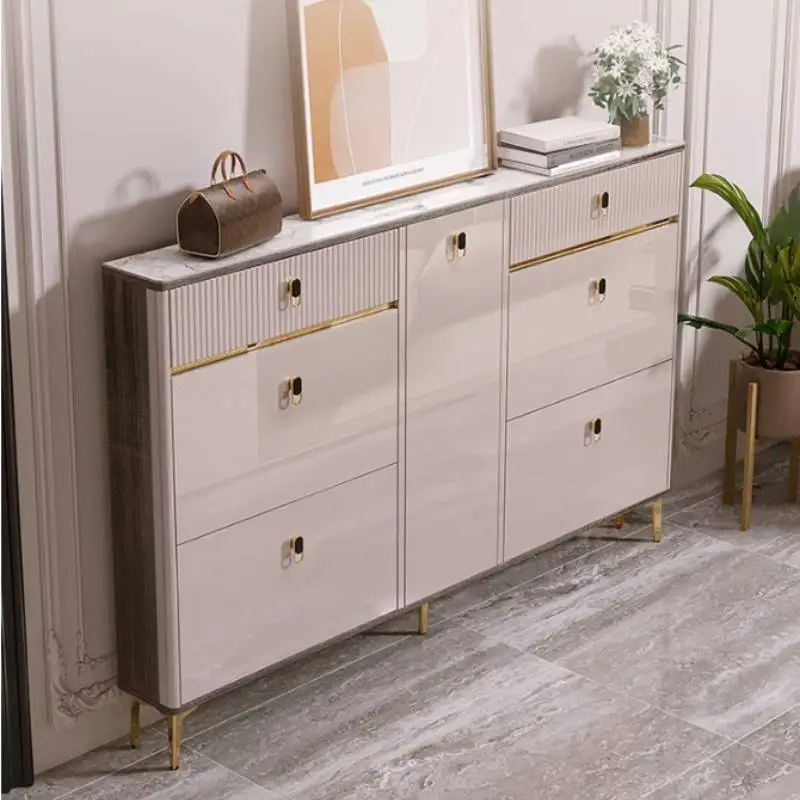 Schöner wasserdichter Schuhschrank, Hocker, Design, Hotel-Organizer, Schuhregal, schmaler, platzsparender Schrank, Chaussures, Wohnmöbel