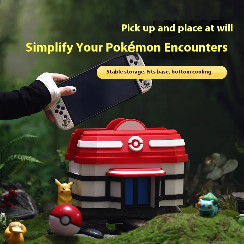 Pokémon Trading Card Center Display Stand für Switch 1/Switch 2 Dock, kreative Tischdekoration und Organizer für NS1/NS2 Image