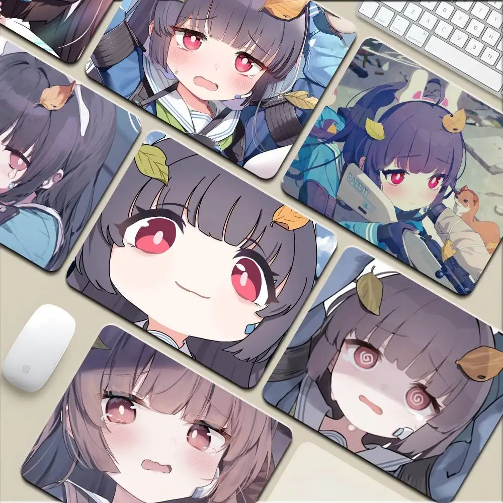 Anime Blue Archive Kasumizawa Miyu Kleines Mauspad, Tastaturpad, Laptop-Kissen, rutschfeste Schreibtischunterlage Image
