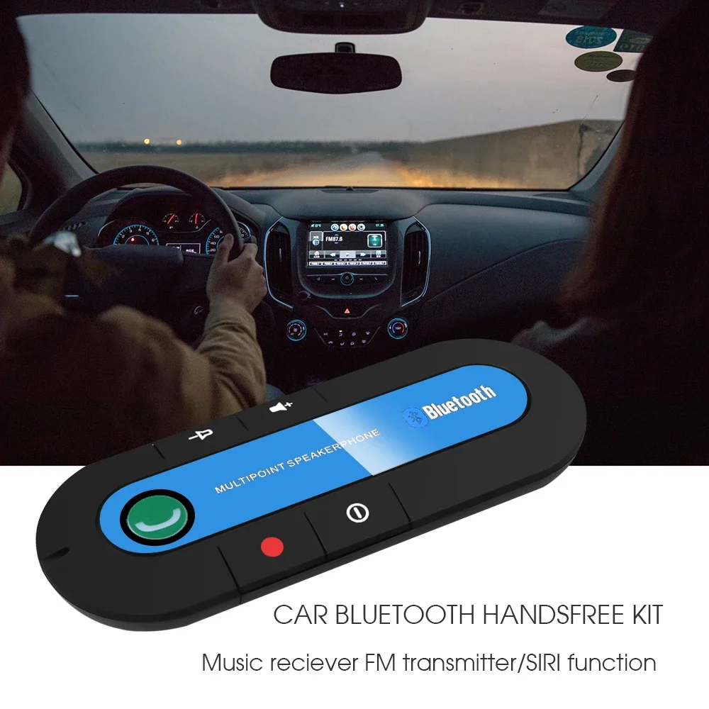 Auto-Sonnenblenden-Set Freisprecheinrichtung 4.1+EDR Kabelloses Bluetooth-Freisprechsystem MP3-Musikplayer USB-Stromversorgung Audio-Empfänger Image