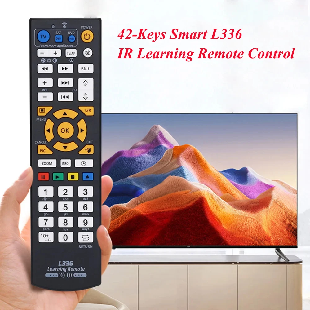42-Tasten Smart L336 IR-Lernfähige Fernbedienung für CBL DVD SAT STB DVB HIFI TV BOX VCR STR Controller mit Lernfunktion Image