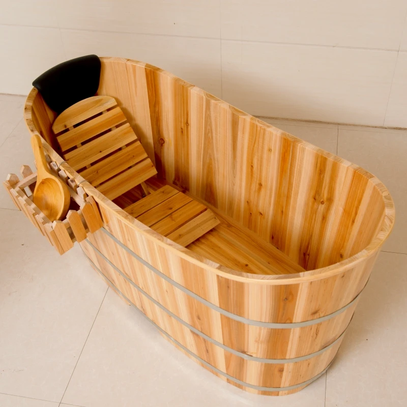 Verdickte Gesundheit Holz Eimer Bad Erwachsene Bad Eimer Massivholz Haushalt Ganzkörper Schweiß Begasung Sauna Image