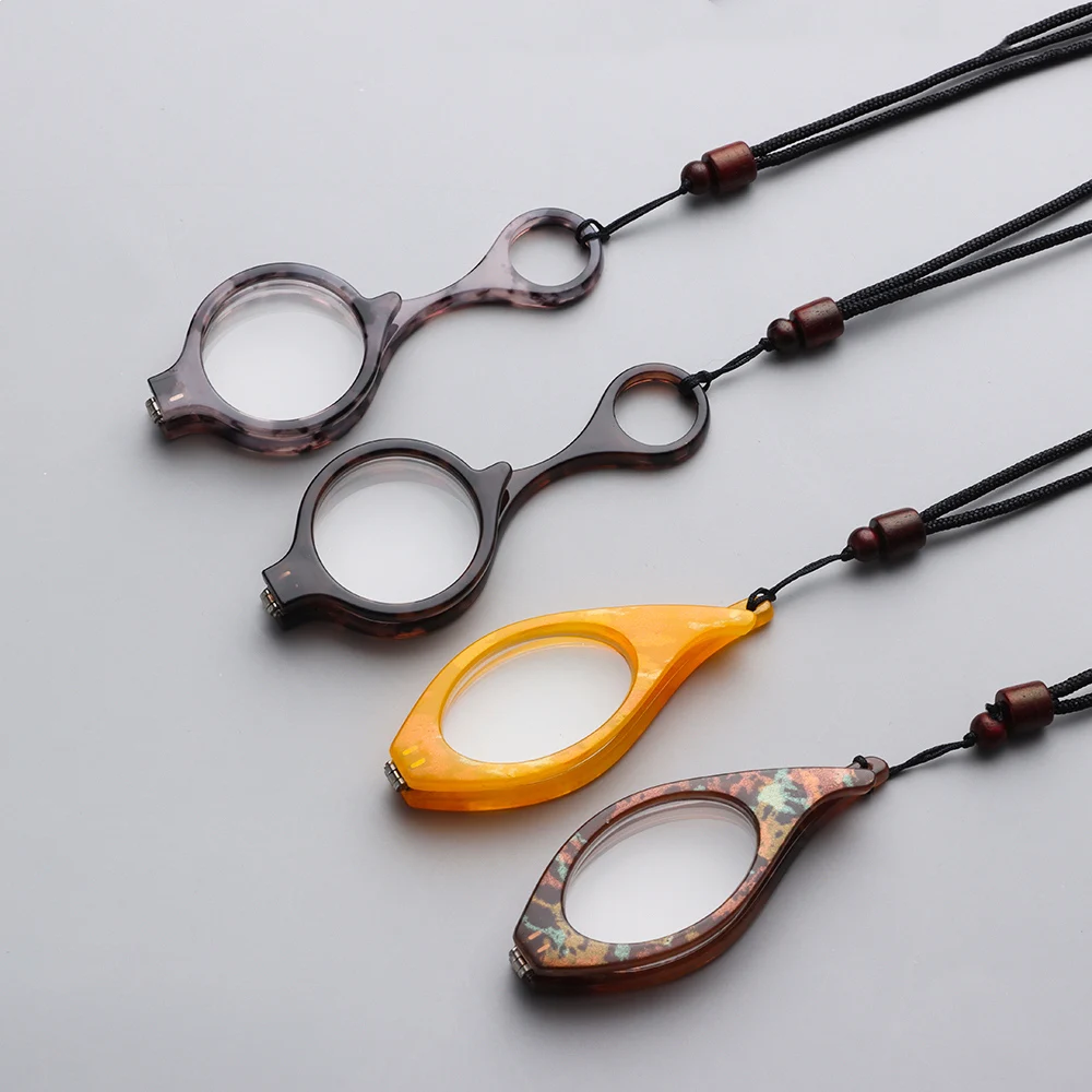 Creativo pieghevole appeso collo occhiali da lettura uomo donna lettori Full Frame occhiali moda portatile pieghevole occhiali presbiti