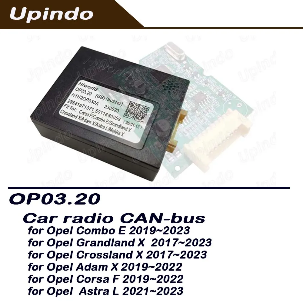 Autoradio Android Head Unit Adapter CAN Bus Decoder für Opel Combo E/Grandland/Crossland/Adam/Corsa/Astra L/Mokka X OEM Stecker Image