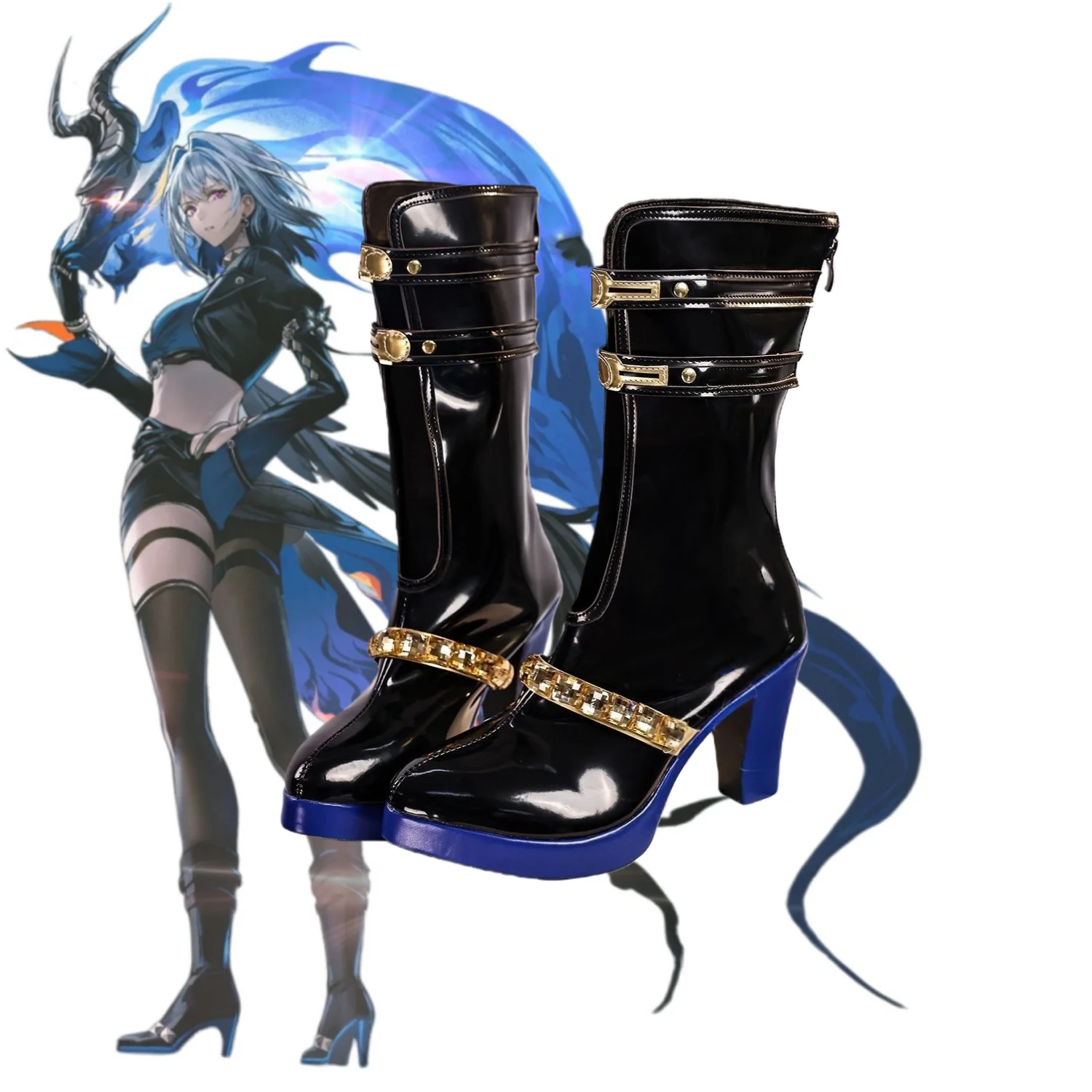 Wuthering Waves Galbrena High Heels Cosplay Spiel Schuh Kostüm Zubehör Requisiten Anime Halloween für Frau Schuhe