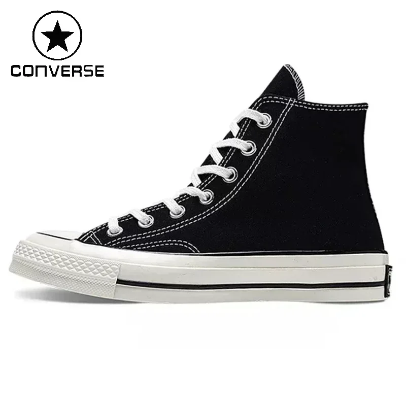 Converse All Star Herren- und Damen-Skateboardschuhe der 1970er Jahre, hohe klassische Canvas-Plateauschuhe, Damen- und Herren-High-Top-Sneaker Image