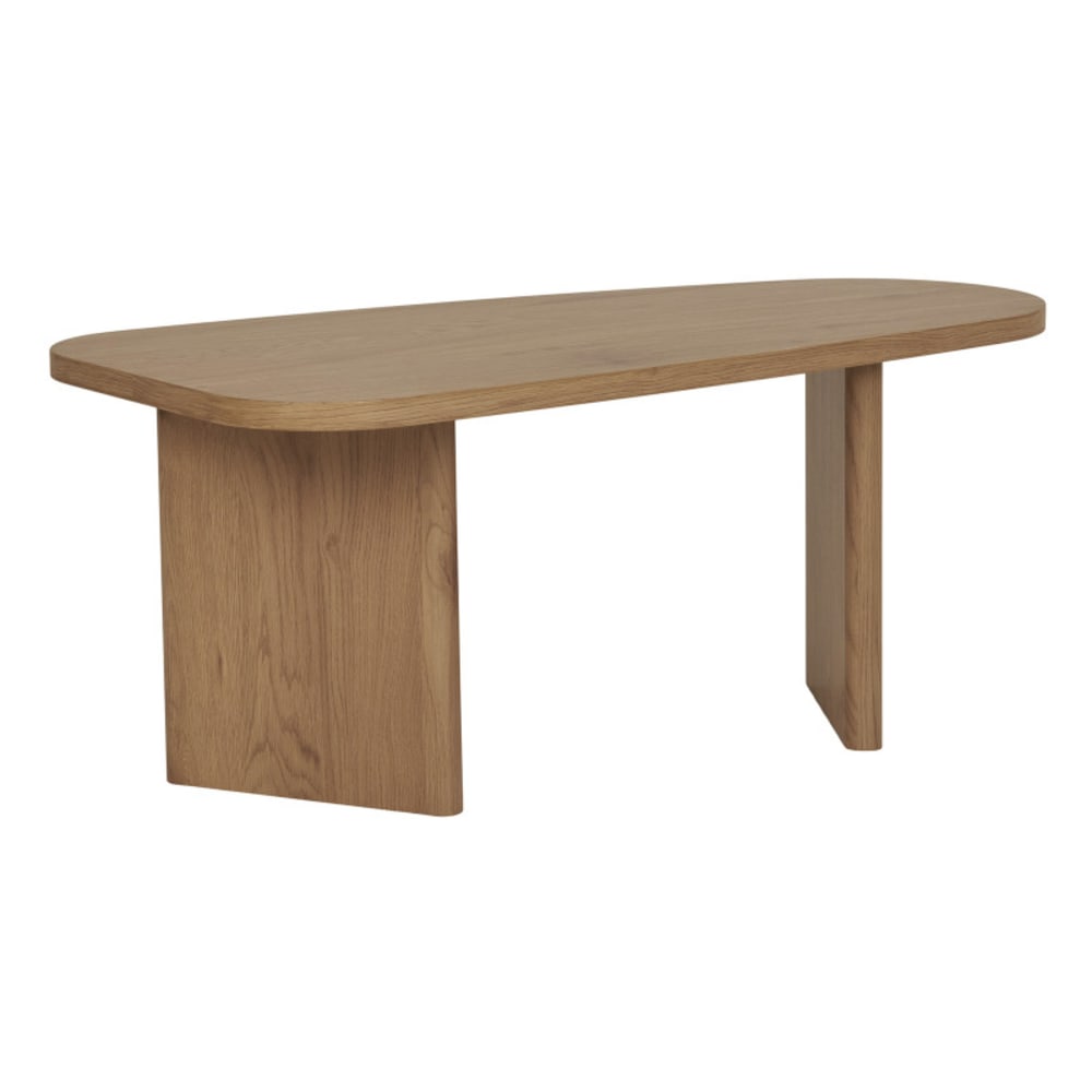 Table basse décor bois foncé 50x100 cm