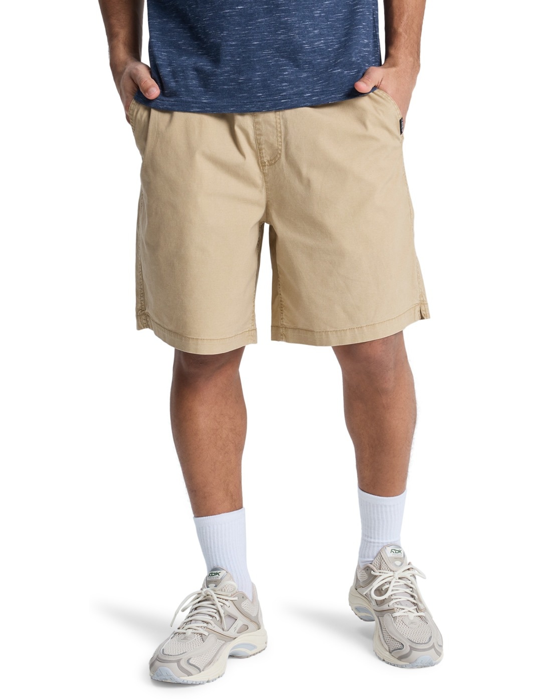 Shorts QUIKSILVER "Taxer 19", Herren, Gr. XL, khaki, Obermaterial: 98% Walkfrottier, 2% Elasthan;, Hosen Shorts