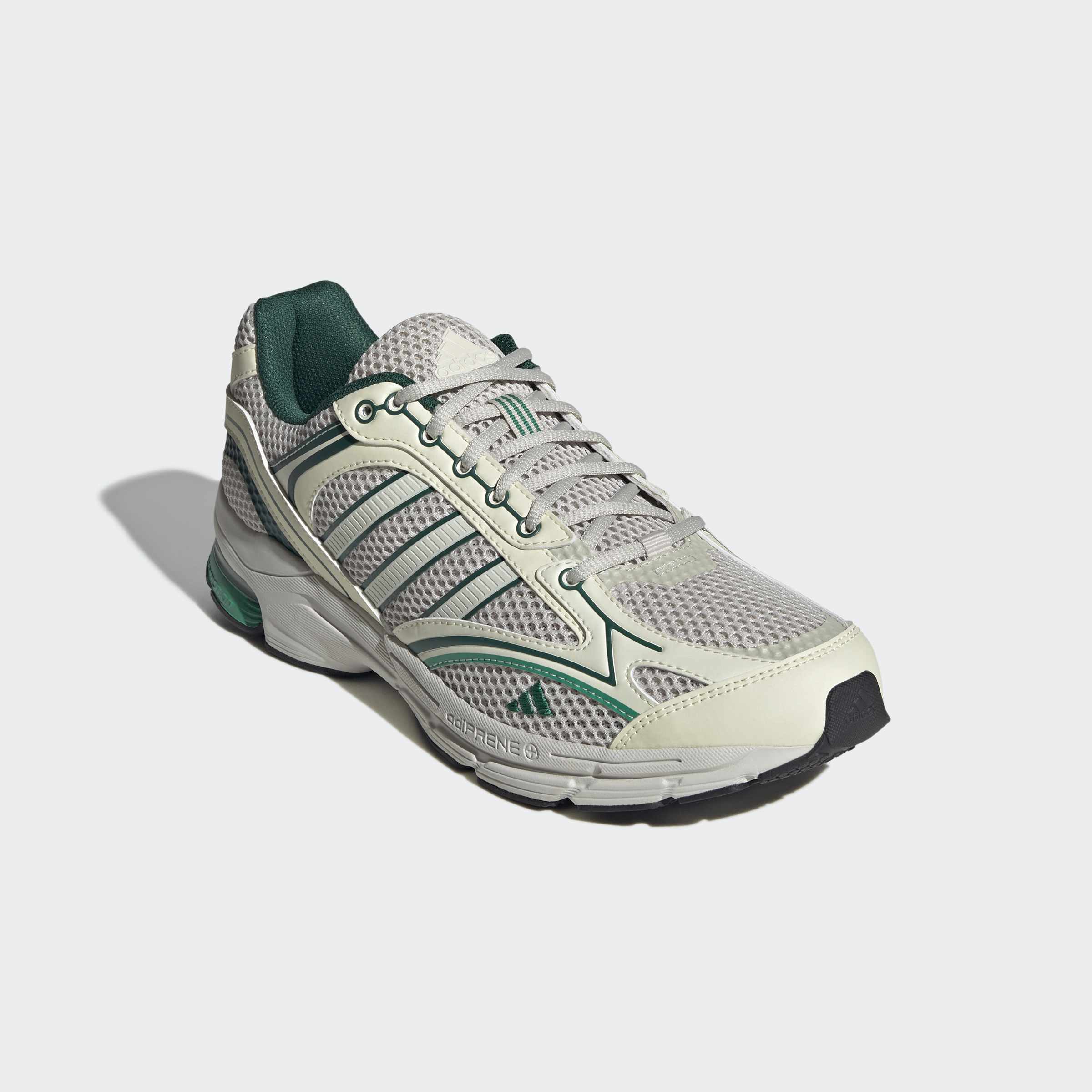 Sneaker ADIDAS SPORTSWEAR "SPIRITAIN 2000", Damen, Gr. 45, alumina, ice gold metallic, court grün, Synthetik, Textil, Schuhe Sneaker, inspiriert vom Design des adistar control