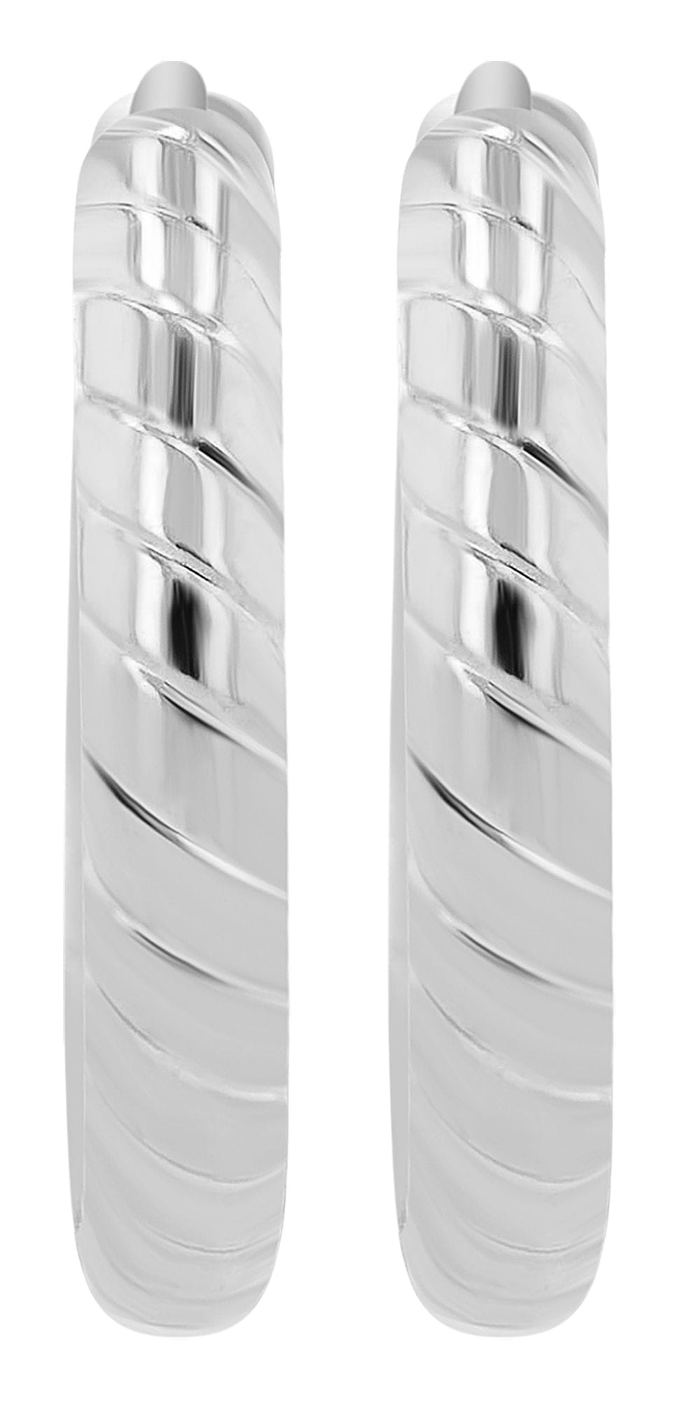 Paar Creolen ADELIA´S "Damen Ohrringe – Creole aus Edelstahl", Damen, Gr. Damen, Edelstahl, silber, Ohrringe, Ideal als Geschenk – dezent und elegant