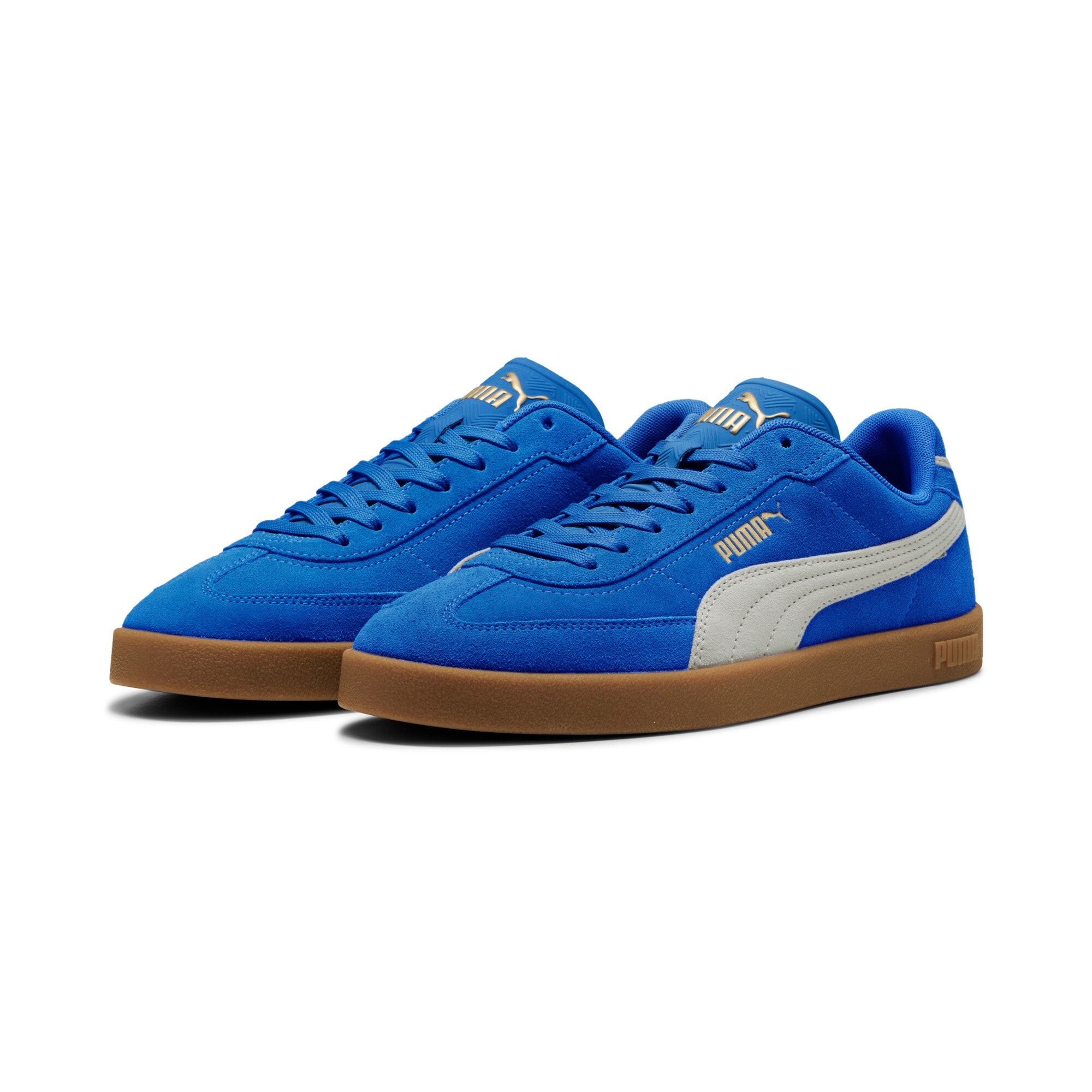 Sneaker PUMA "CLUB II ERA SUEDE", Damen, Gr. 44,5, mountain blau, puma weiß, unifarben, Schuhe Sneaker