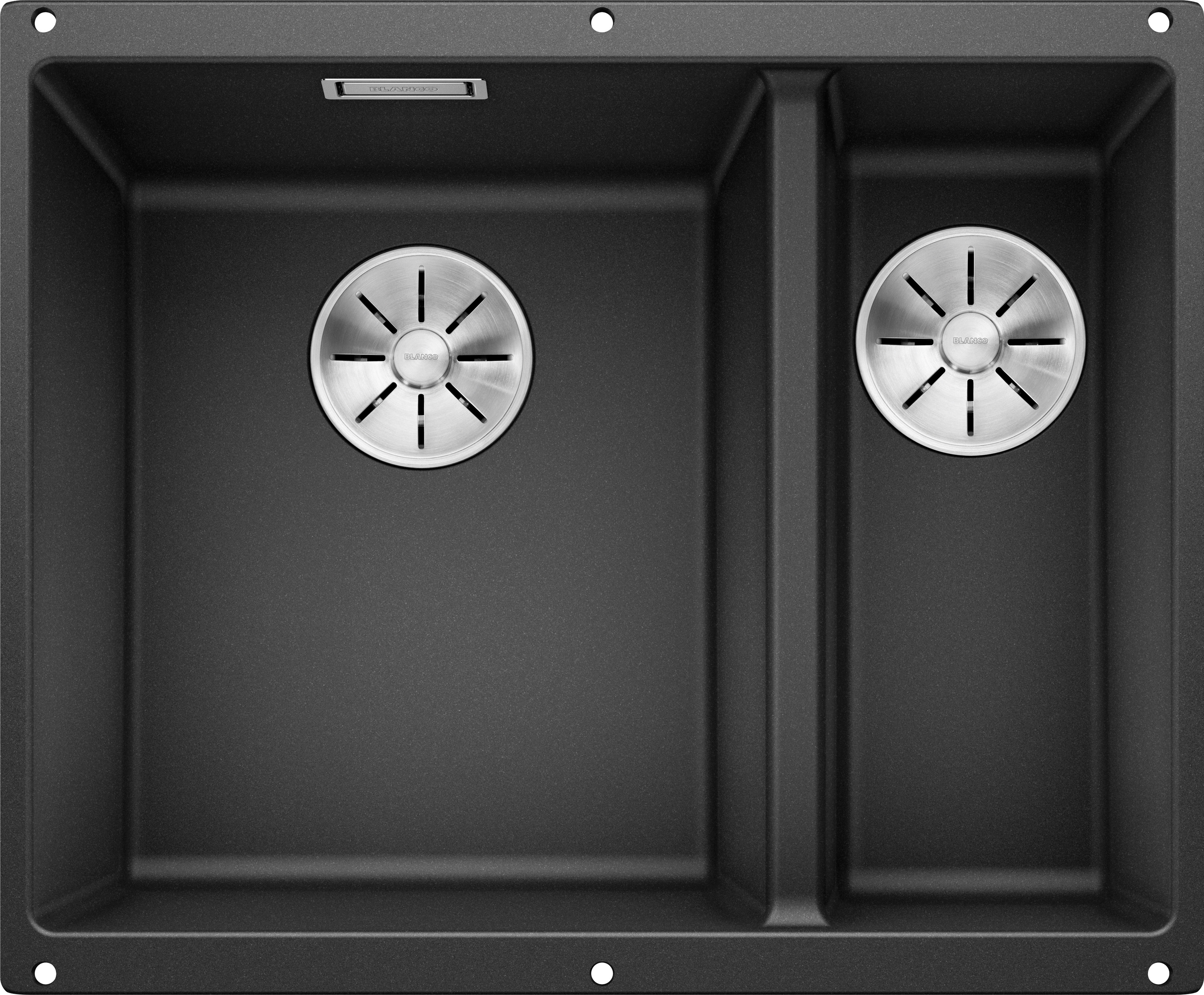 Granitspüle BLANCO "SUBLINE 340/160-U", anthrazit, B:55,5cm H:19cm, Verbundwerkstoff, Küchenspülen